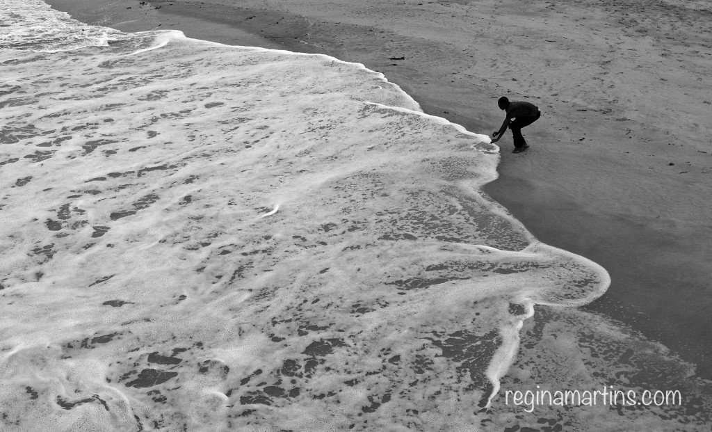 Man on Swakop beach reginamartins.com